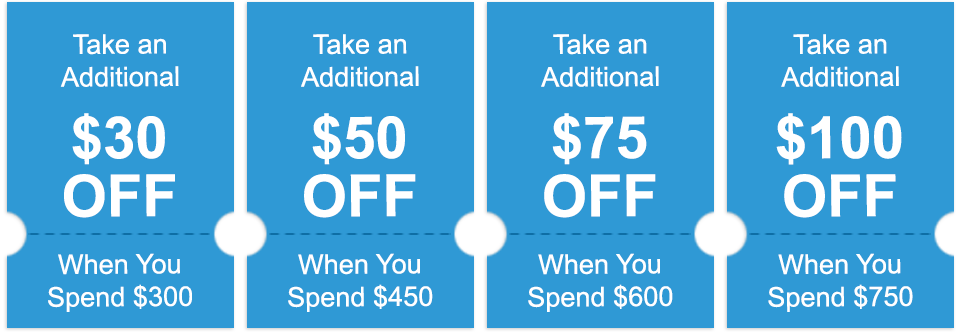 Additional savings with coupons