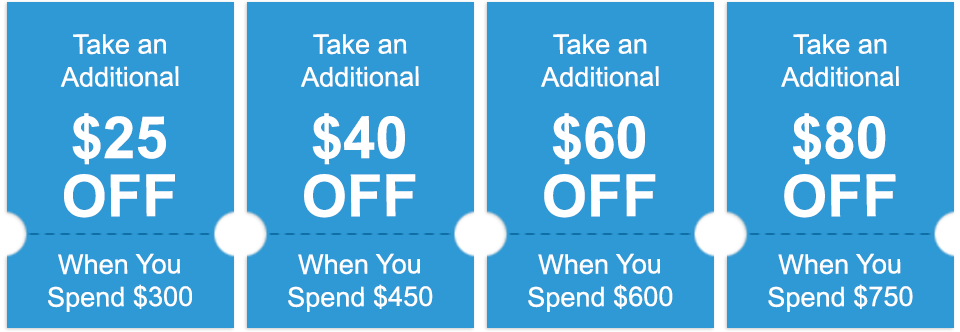 Additional savings with coupons