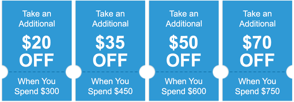 Additional savings with coupons
